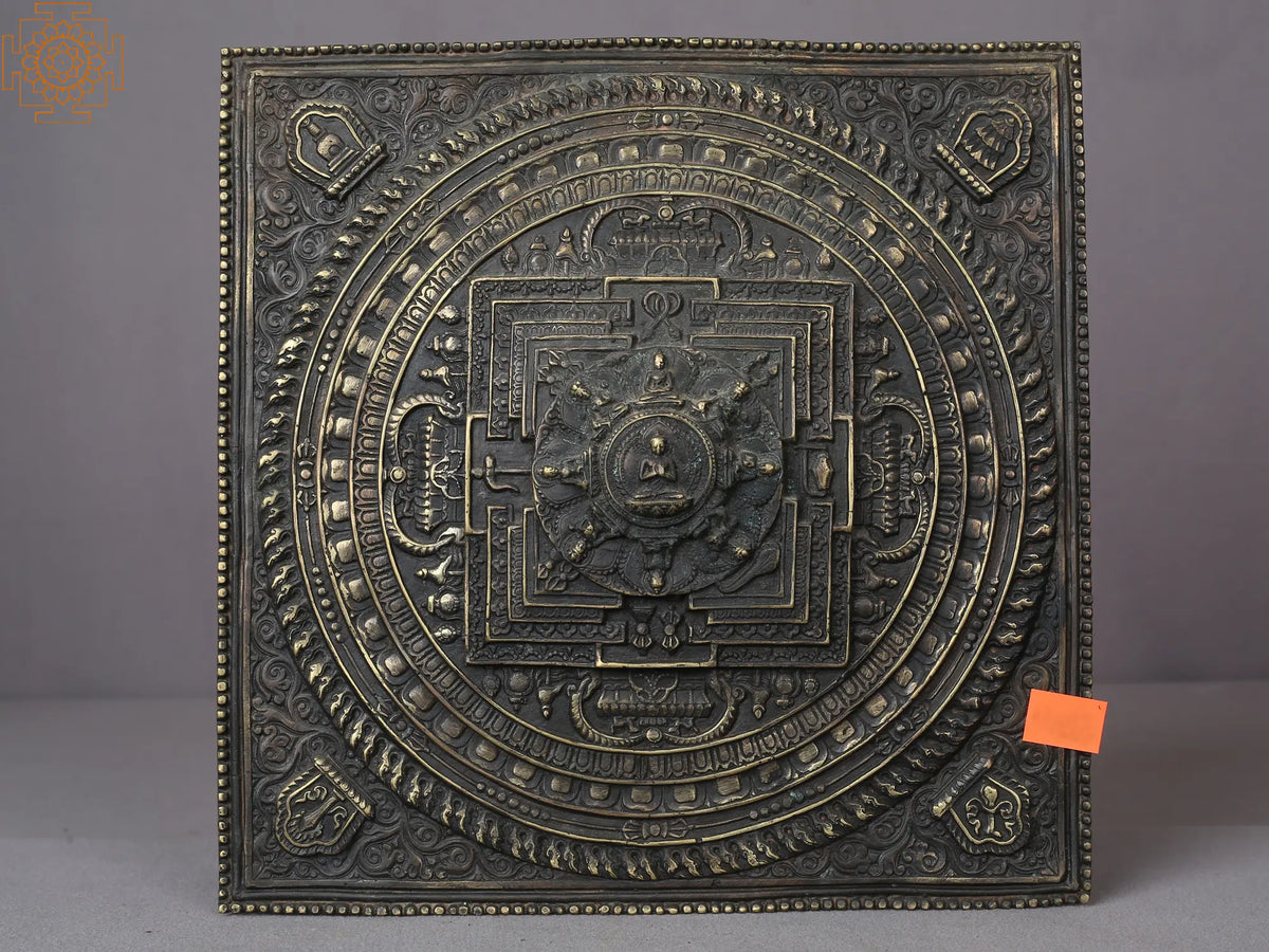 10" Buddha Mandala Wall Hanging Statue from Nepal