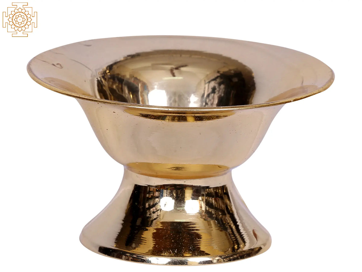 4" Small Brass Chandana Pela