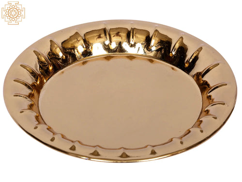 6" Small Brass Plate for Home Decor