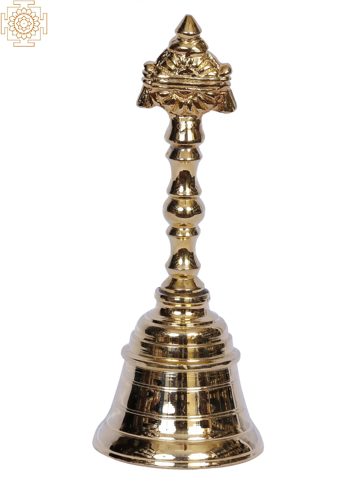 5" Small Brass Vaishnava Handheld Bell