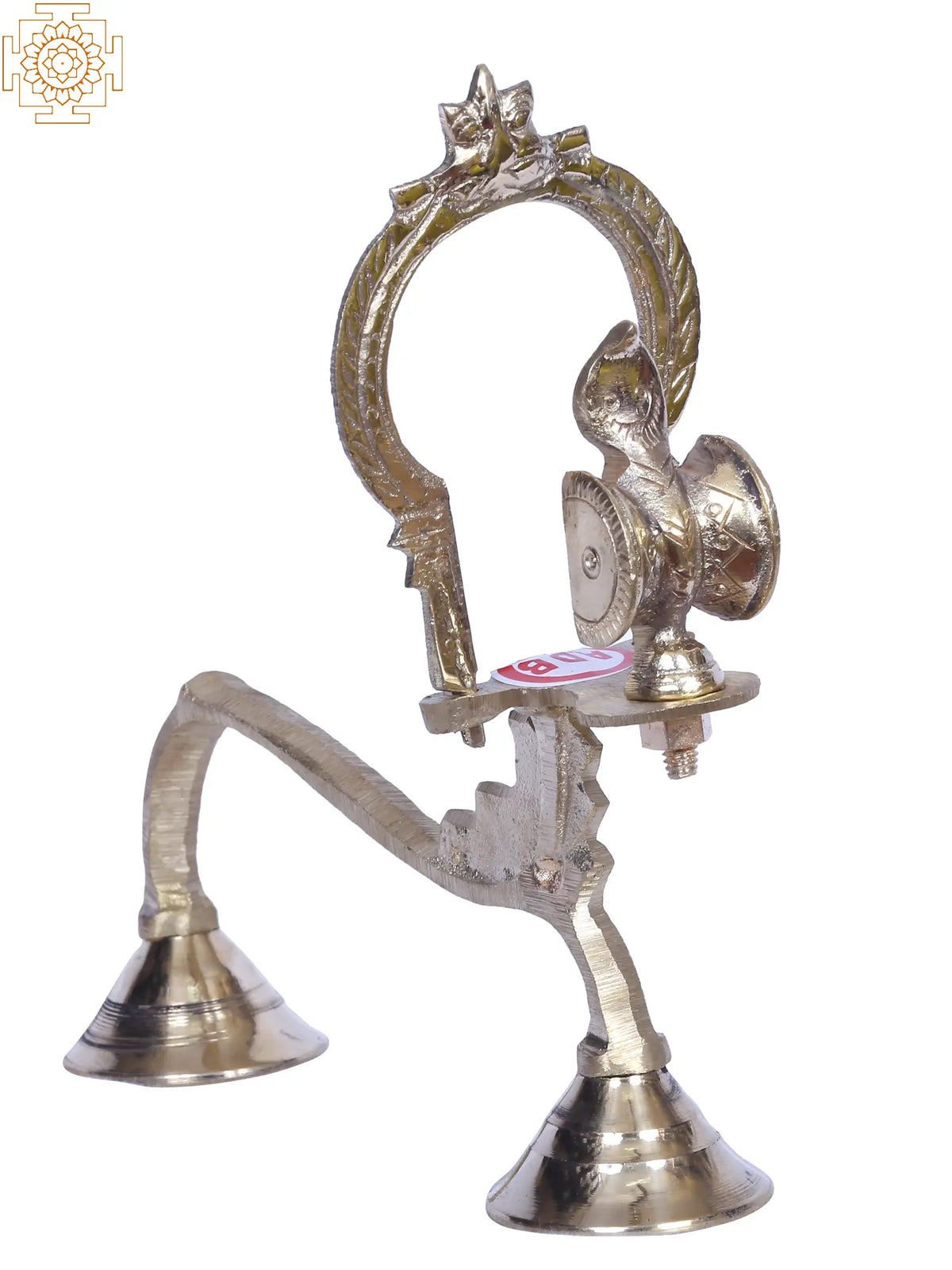 8" Brass Shodash Upachara - Udukai