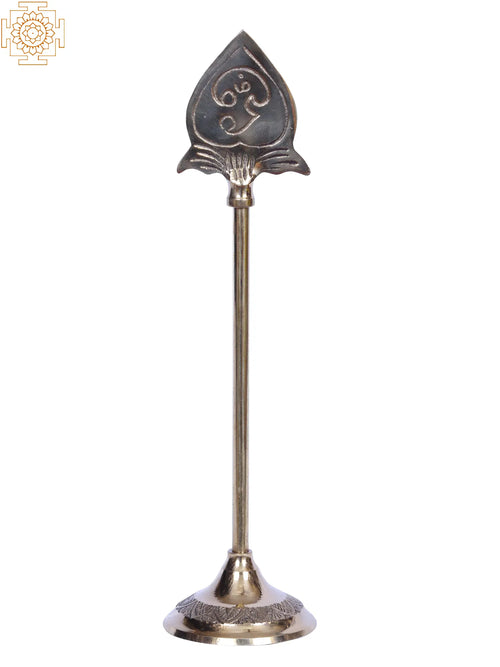 9" Brass Lord Murugan with Vel Spear Statue for Pooja