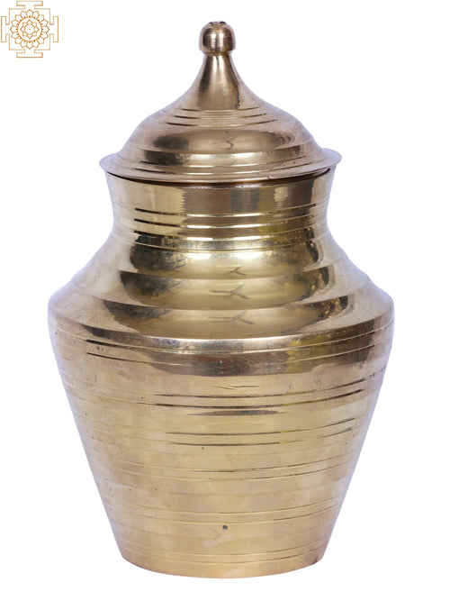7" Brass Kumba Deepam Oil Lamp Statue