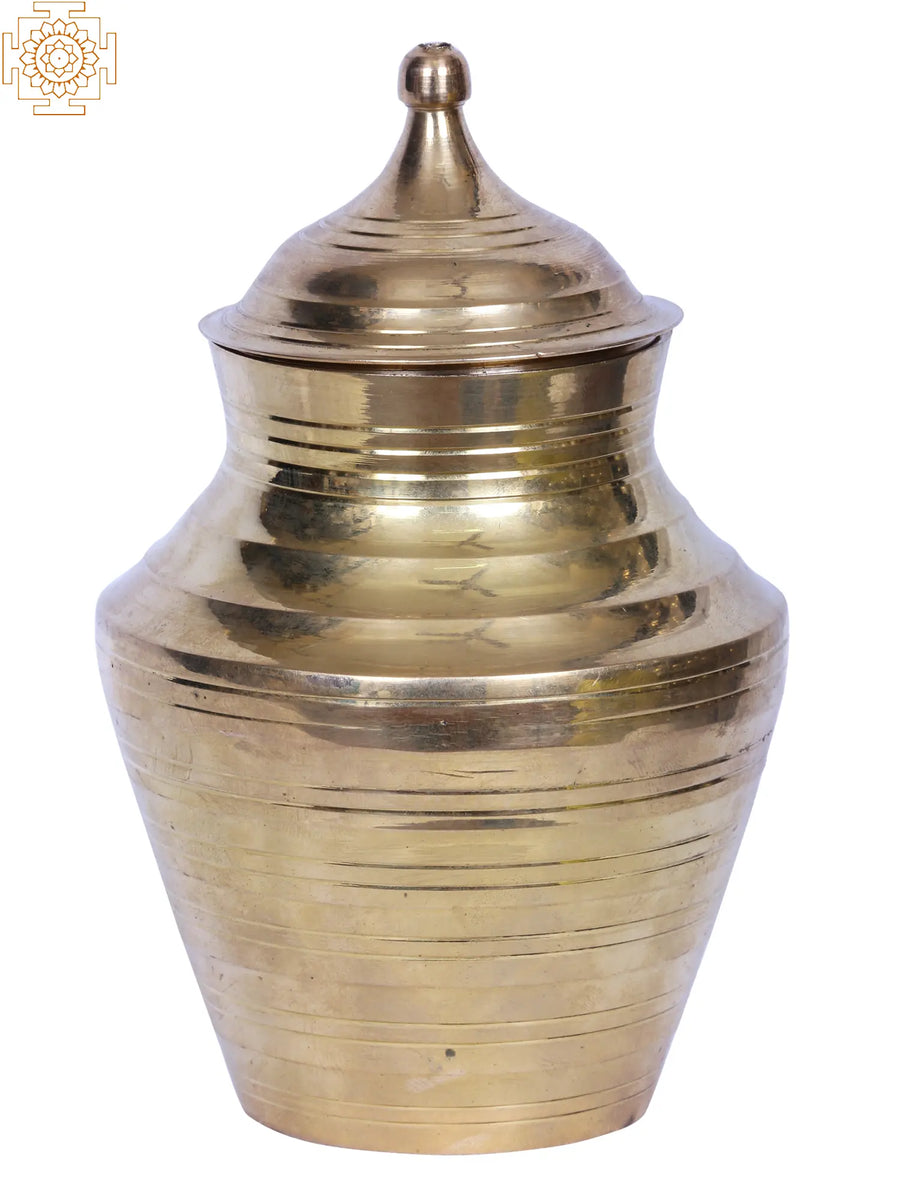 7" Brass Kumba Deepam Oil Lamp Statue