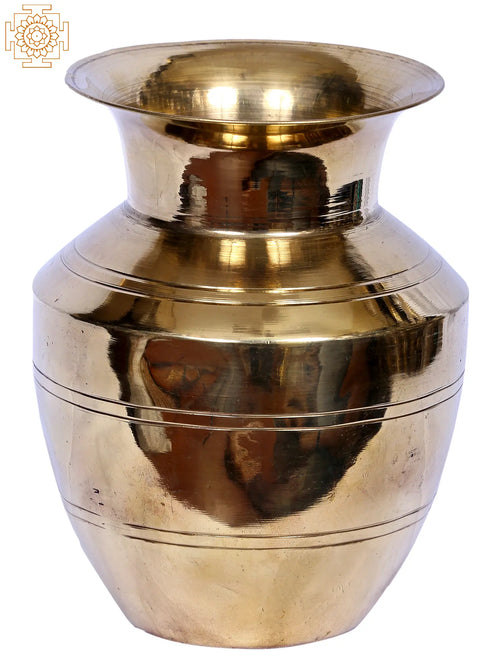 6" Small Brass Vaishnavi Chombu Kalash Statue