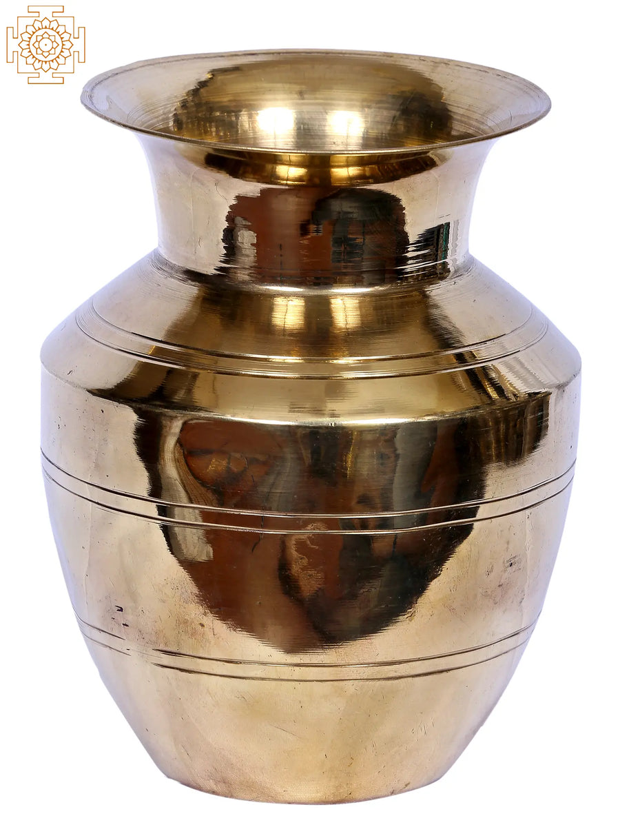 6" Small Brass Vaishnavi Chombu Kalash Statue