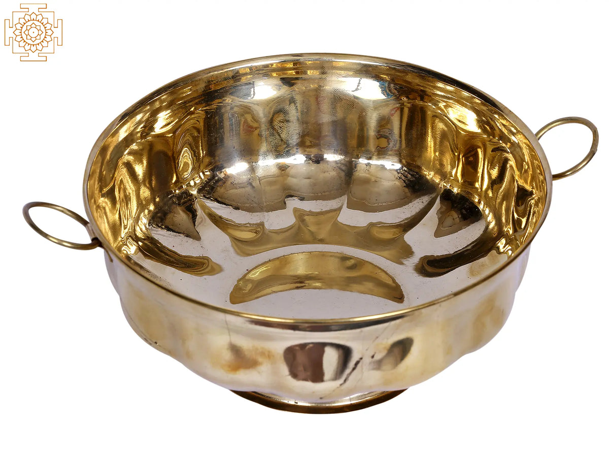 6" Brass Urli with Side Handle