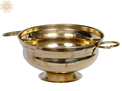 4" Brass Urli with Handle for Home Decor