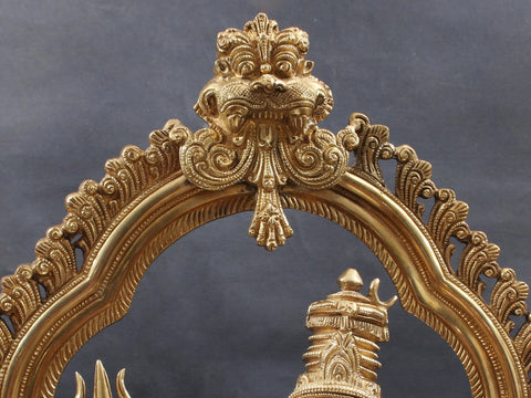 22" Superfine Brass Goddess Kali Idol with Kirtimukha