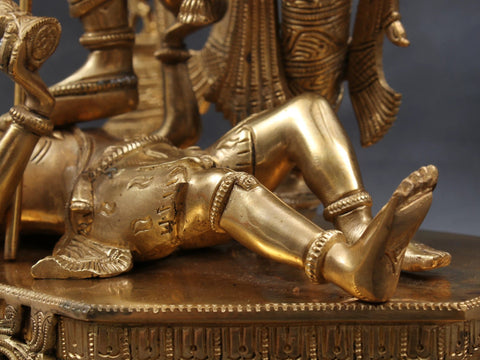 22" Superfine Brass Goddess Kali Idol with Kirtimukha