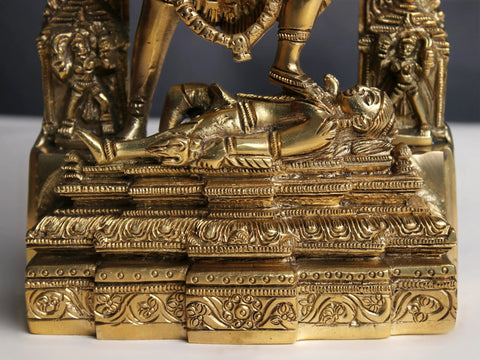 10" Brass Goddess Kali with Kirtimukha