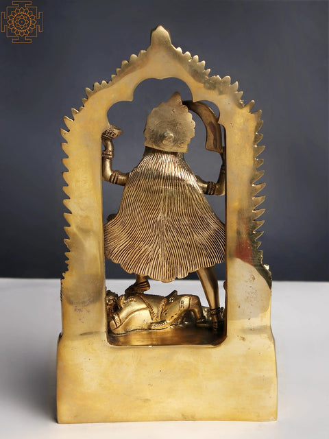 10" Brass Goddess Kali with Kirtimukha