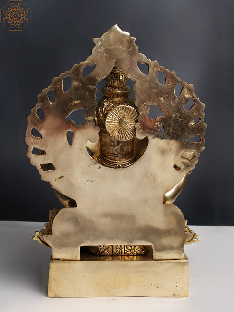 14" Lord Ganesha Seated on Kirtimukha Throne