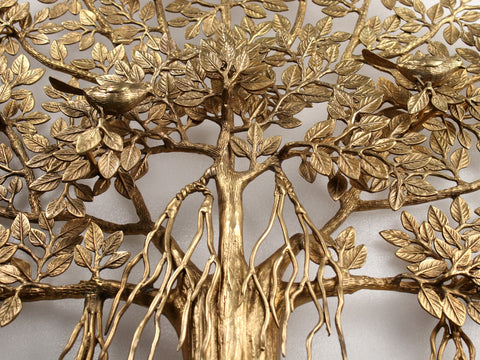 36" Large Kalpavriksha | Banyan Tree in Brass | Wall Hanging