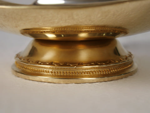 9" Brass Double Parrot Heart Shaped Tray