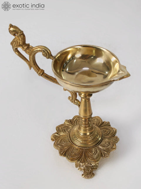 8" Brass Handheld Diya (Lamp)