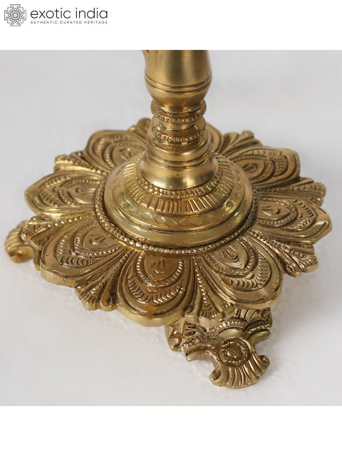 8" Brass Handheld Diya (Lamp)
