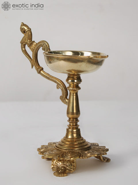8" Brass Handheld Diya (Lamp)