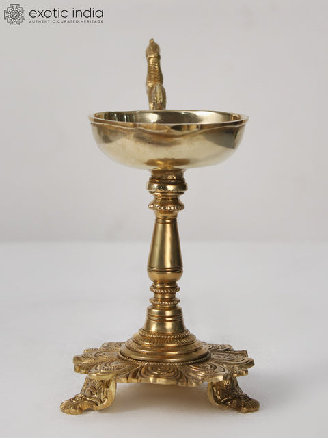 8" Brass Handheld Diya (Lamp)