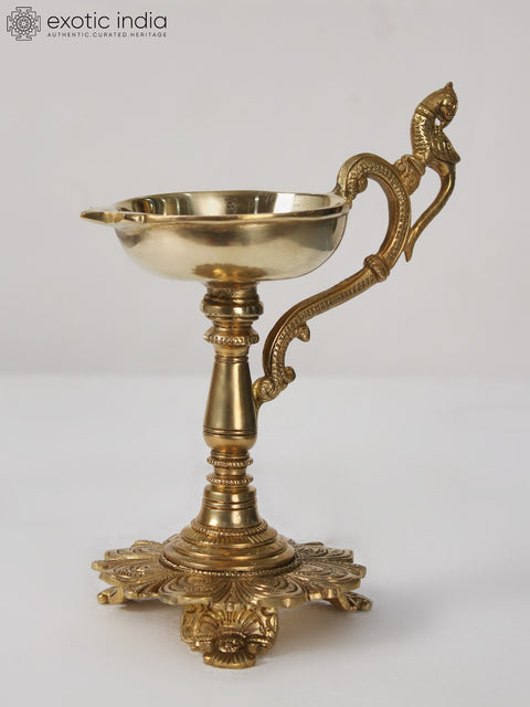8" Brass Handheld Diya (Lamp)