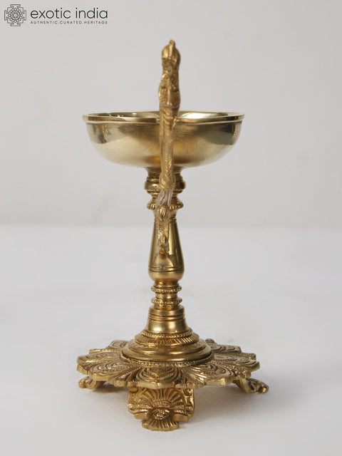 8" Brass Handheld Diya (Lamp)