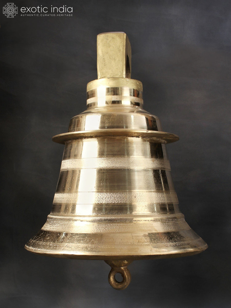 21" Large Brass Hanging Bell for Temples and Home Pooja