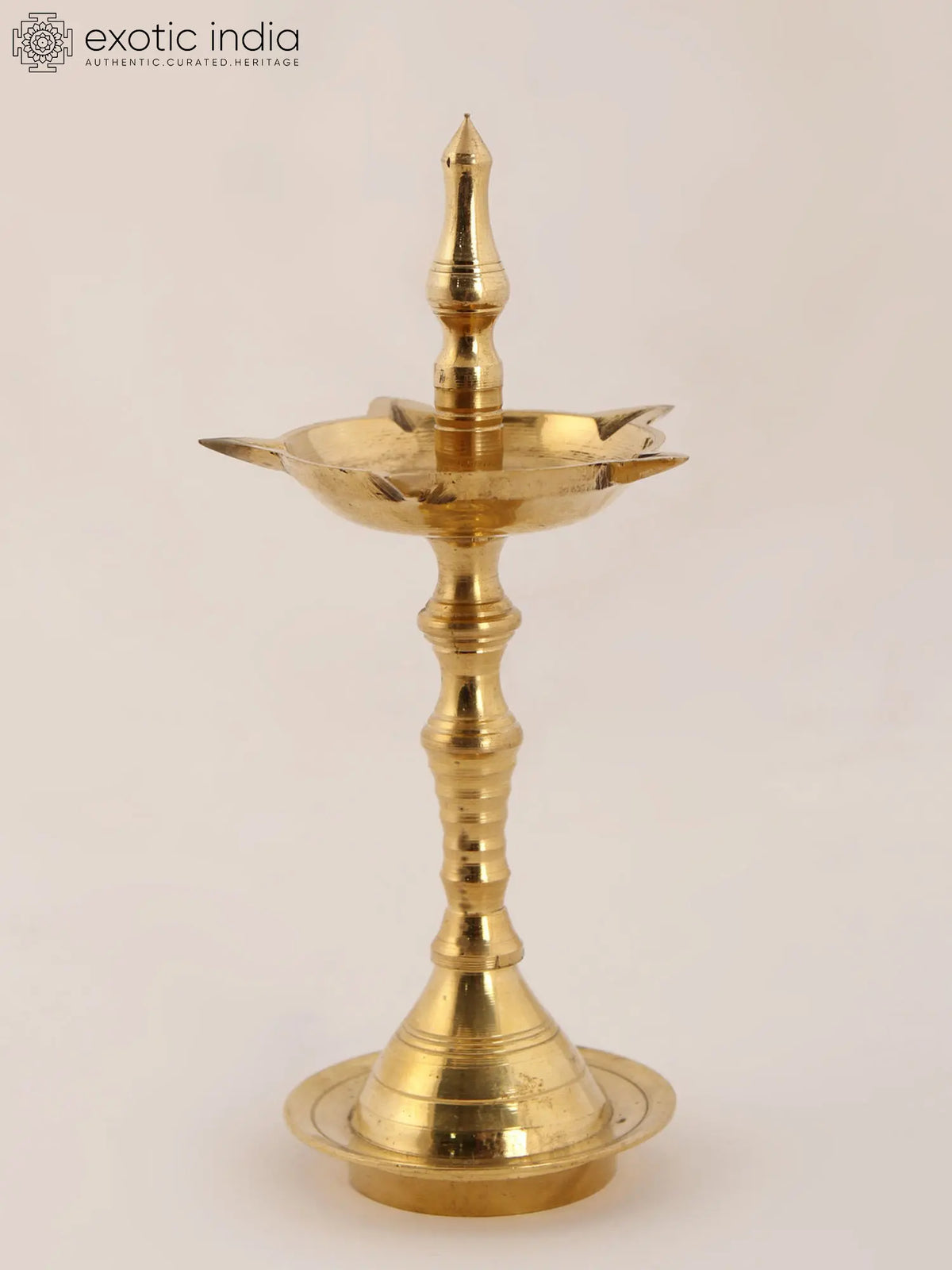 Brass Indian Pooja Lamp Deepam Handmade