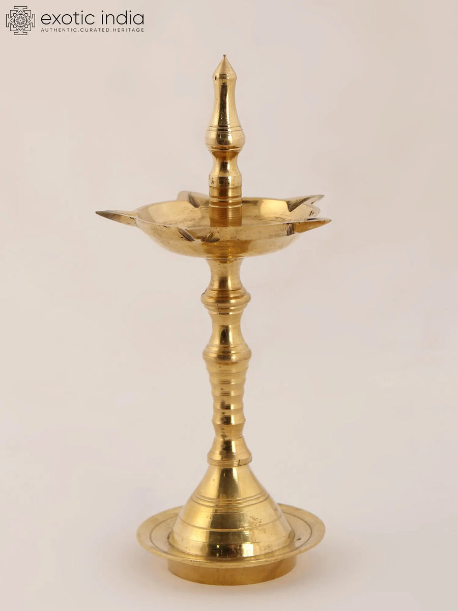 Brass Indian Pooja Lamp Deepam Handmade