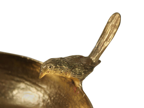 Bowls with Birds Perched on the Edge