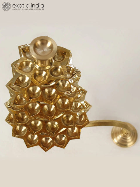 Brass Multi Wicks Arti Lamp (Diya)