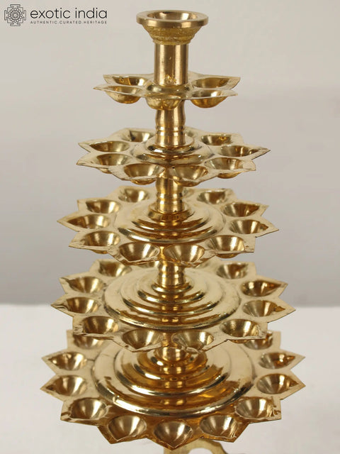 Brass Multi Wicks Arti Lamp (Diya)