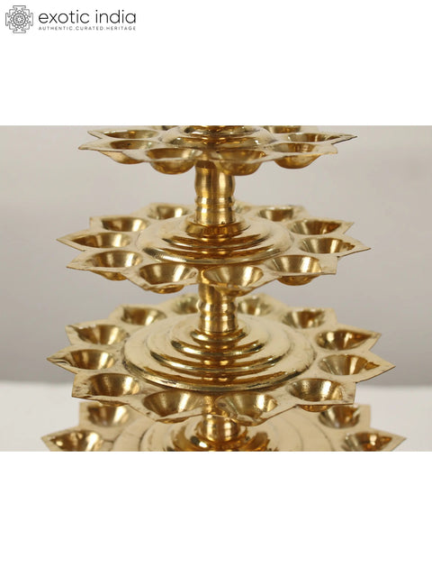 Brass Multi Wicks Arti Lamp (Diya)