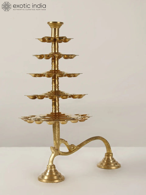 Brass Multi Wicks Arti Lamp (Diya)