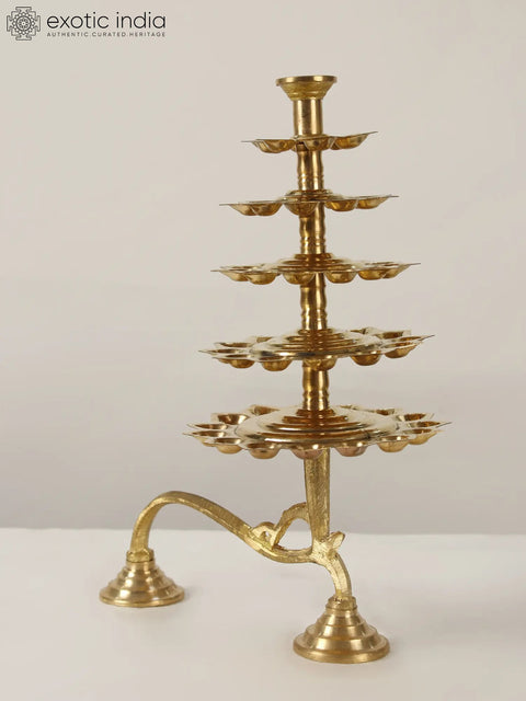 Brass Multi Wicks Arti Lamp (Diya)