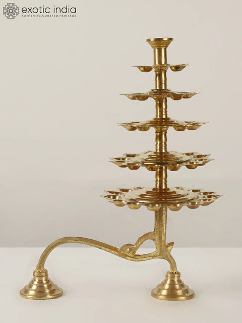 Brass Multi Wicks Arti Lamp (Diya)