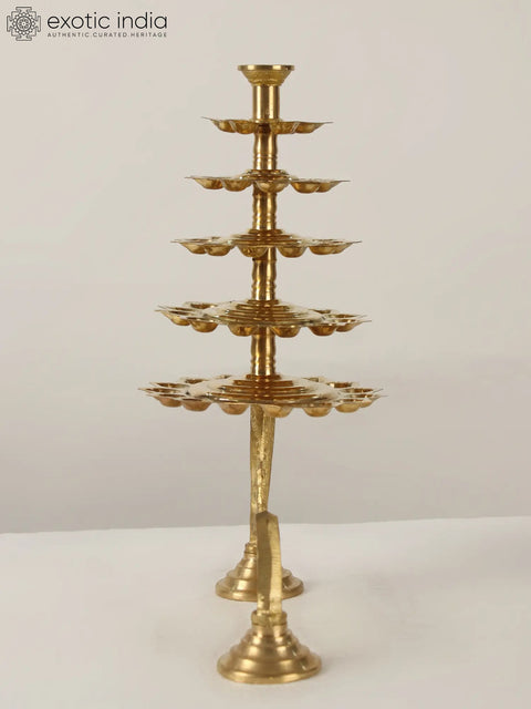 Brass Multi Wicks Arti Lamp (Diya)