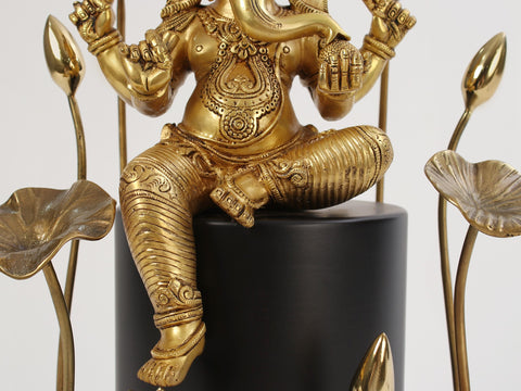Lakshmi, Ganesha and Saraswati Brass Statue Set | Idol for Temple