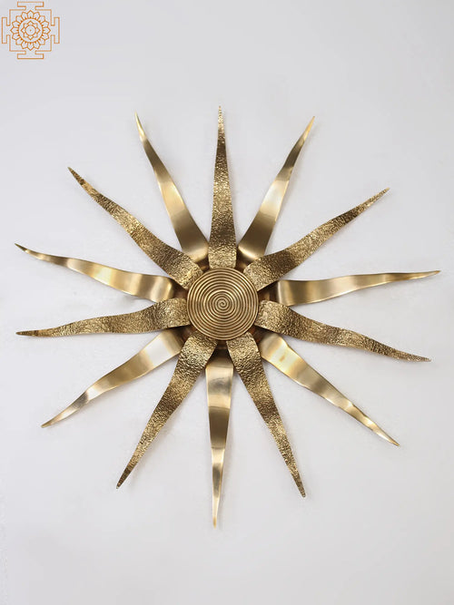 Brass Sun Wall Hanging for Home Decor