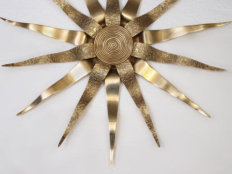 Wall Hanging Sun in Brass