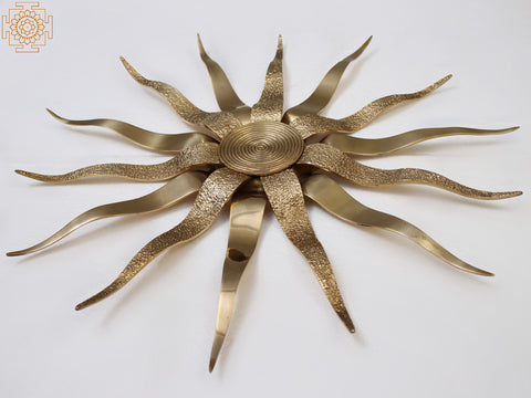 Wall Hanging Sun in Brass