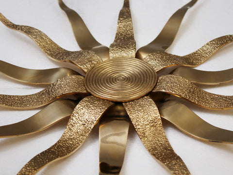 Wall Hanging Sun in Brass