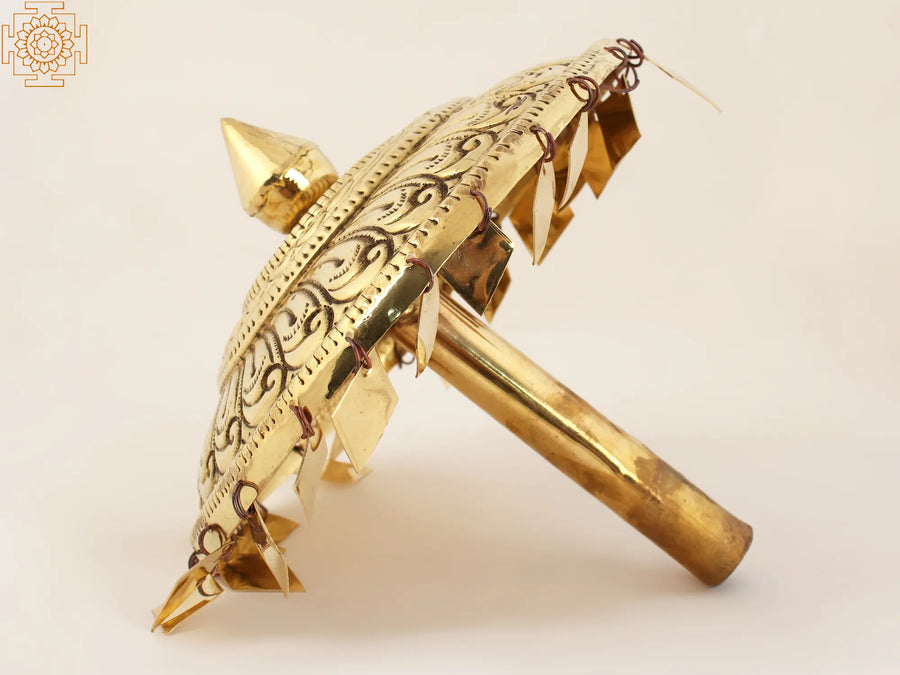 Brass Umbrella for God Pooja Ritual Statue