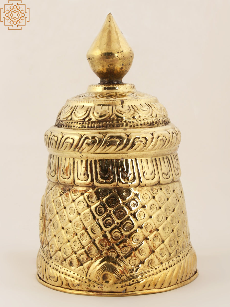 Ritual Brass Kireedam Statue for Pooja