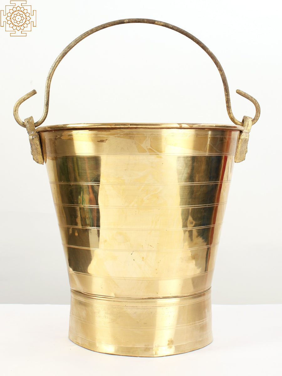 Brass Water Bucket for Home Decor