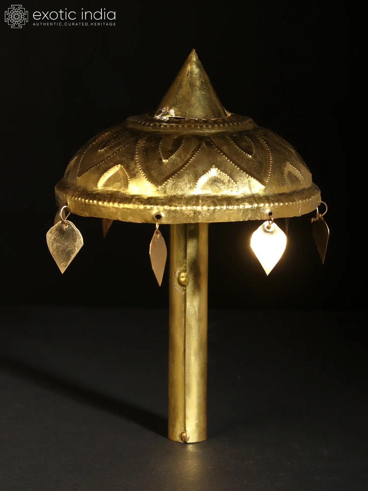 9" Brass Ritual Umbrella for God