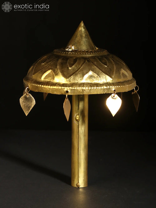 9" Brass Ritual Umbrella Statue for Pooja