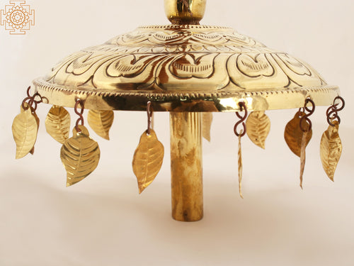 Brass Umbrella Statue for Pooja - Religious Artifact