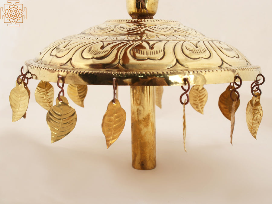Brass Umbrella Statue for Pooja - Religious Artifact