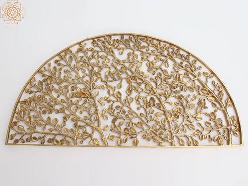 Brass Floral Decor Wall Panel