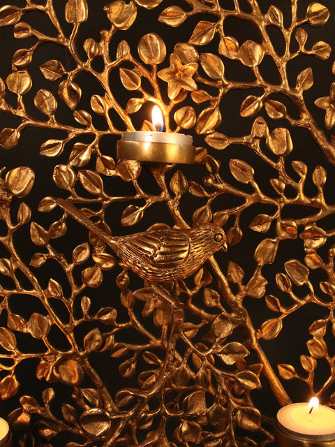 60" Large Brass Tree Of Life With Lamps | Brass